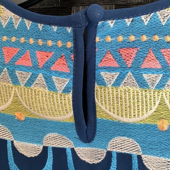 C. Luce Size Small sleeveless top with embroidery/fringe detail - Picture 8 of 8